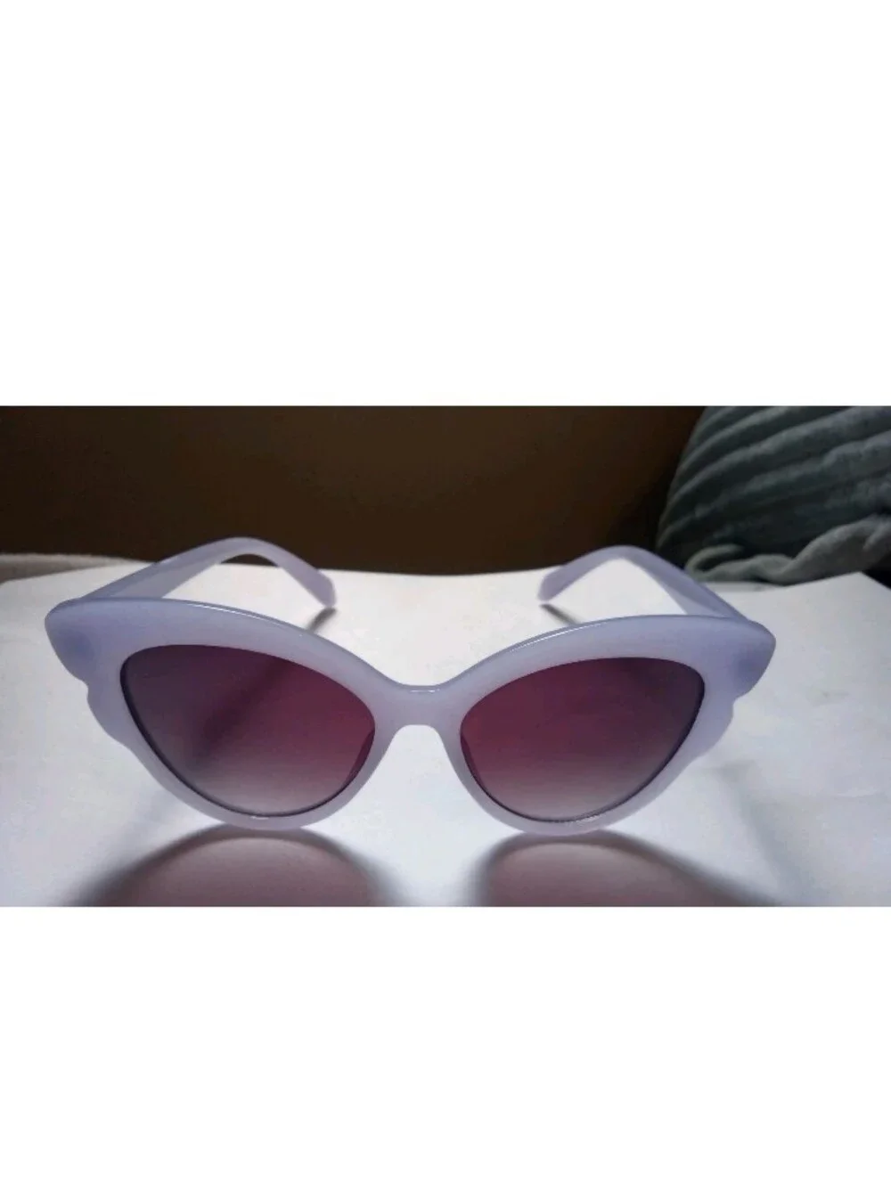 Women's Purple Cat Eye Sunglasses Plastic Frame Gradient Tinted Purple Lenses